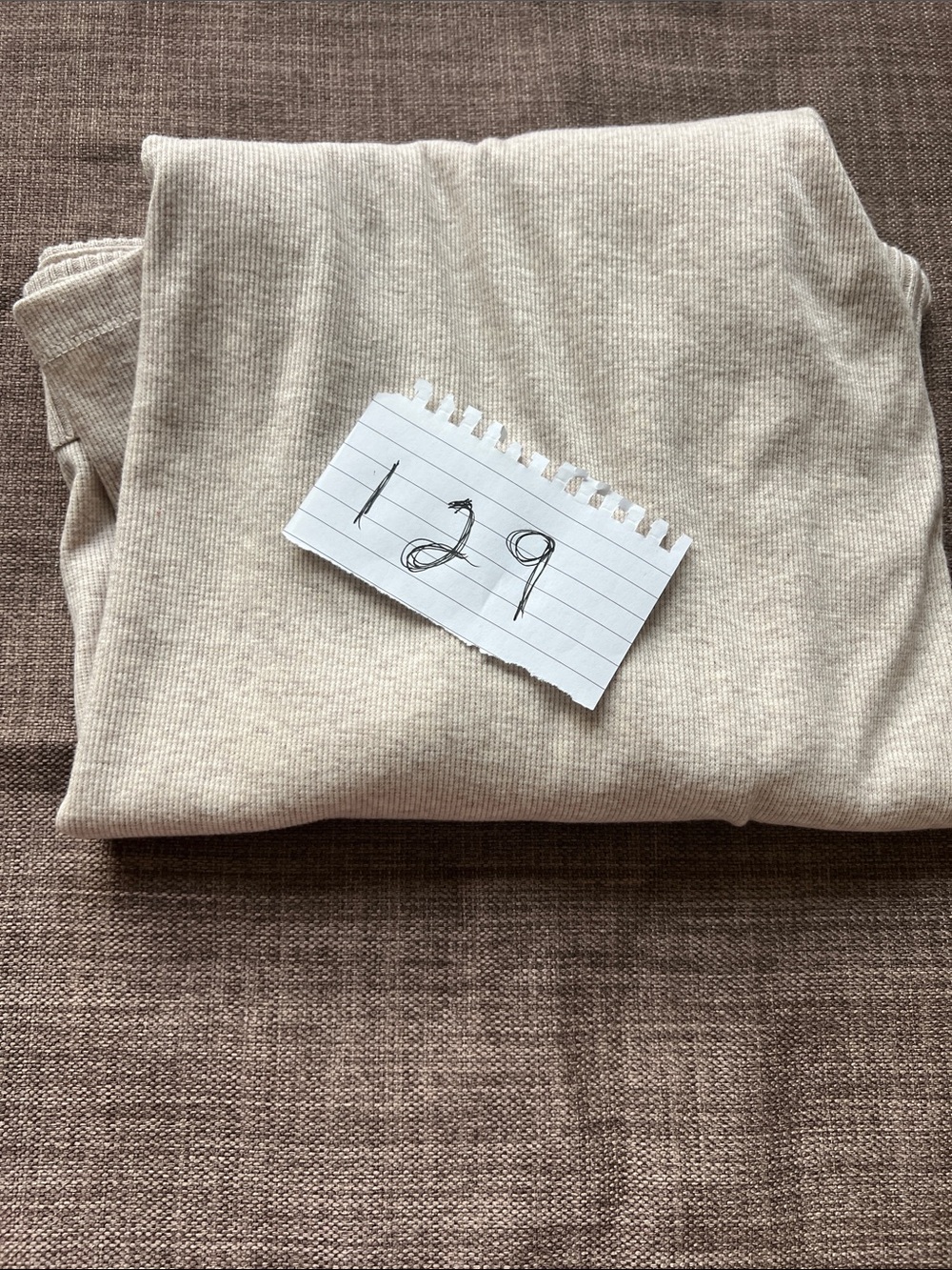 Rafaella Neutral Cream Split V Pullover Sweatshirt - Picture 7 of 7